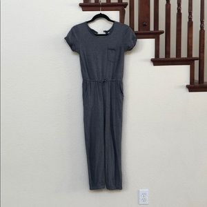 Striped black and white jumpsuit